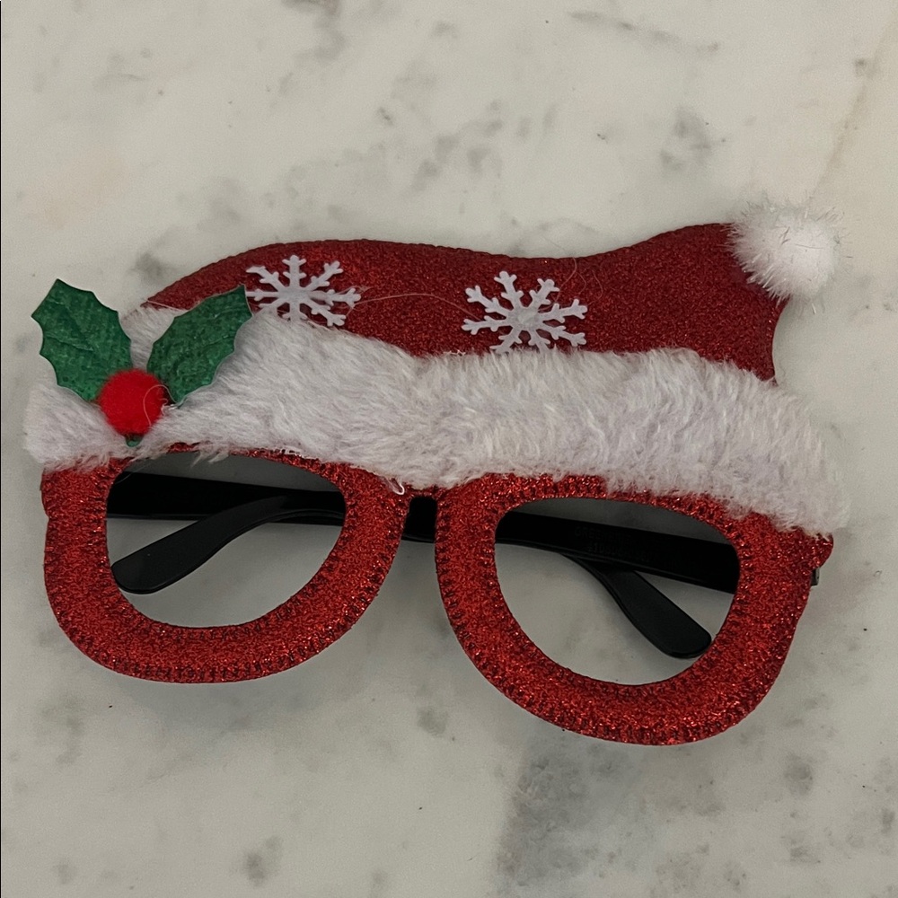Festive Santa Hat Novelty Glasses